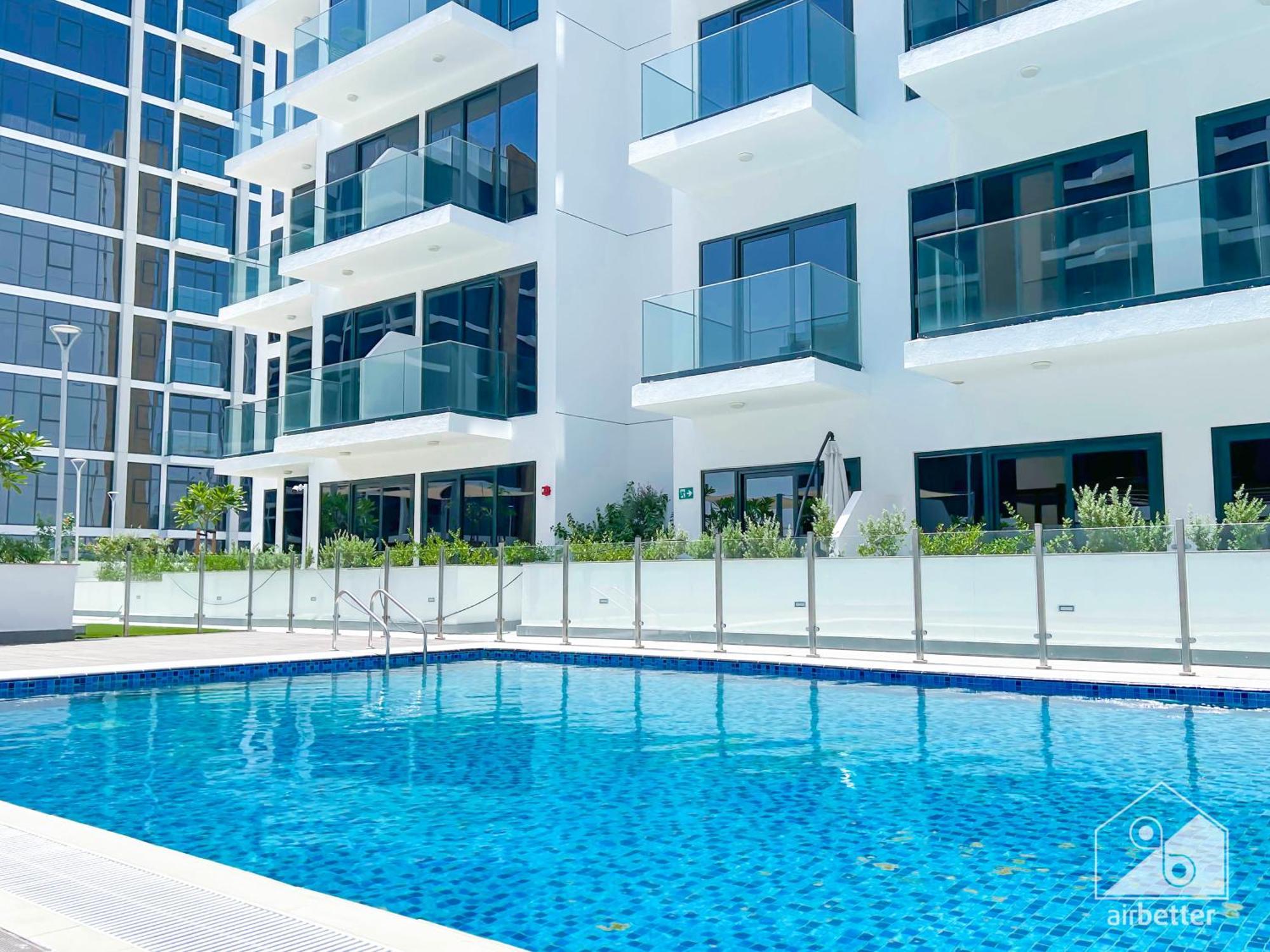 Charming Studio With Balcony In Azizi Riviera Dubai Eksteriør bilde